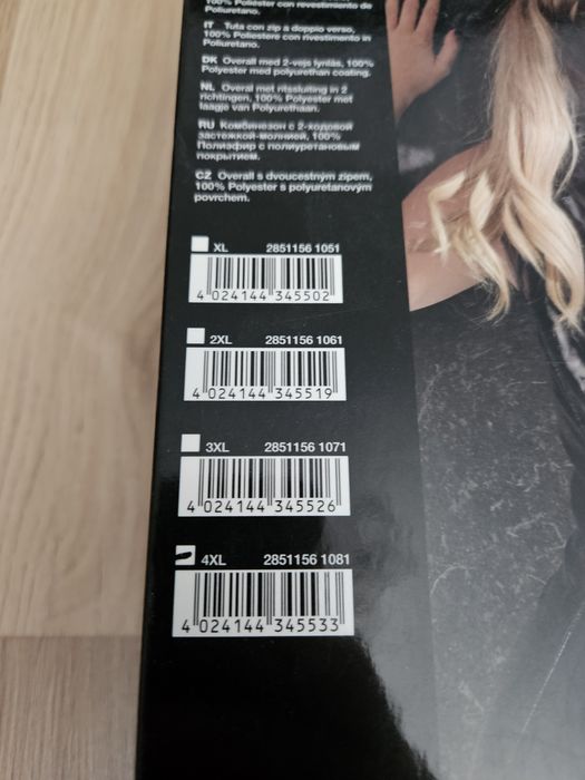 Black Level Winylowy kombinezon z zamkiem Plus 4XL