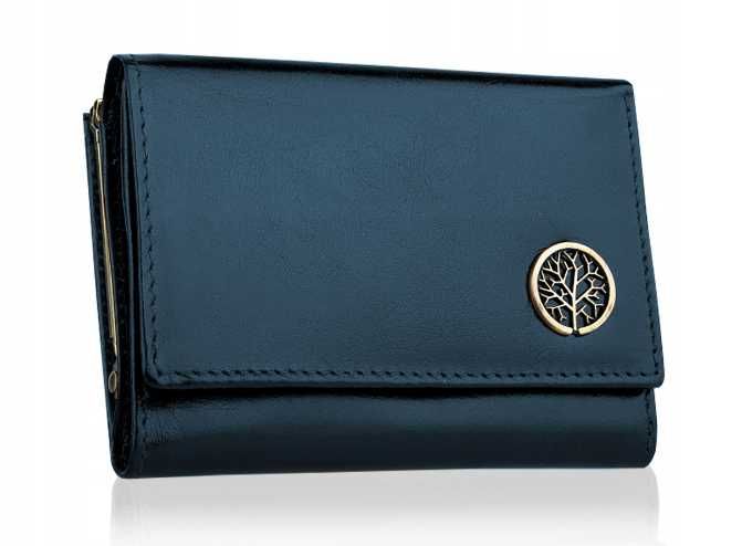 Betlewski portfel skóra naturalna niebieski BPD-BF-14 - kobieta ttst28