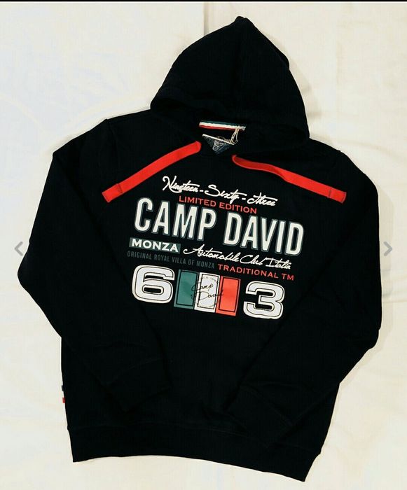 Bluza męska z kapturem sportowa Camp David nowa M L w super cenie oryg