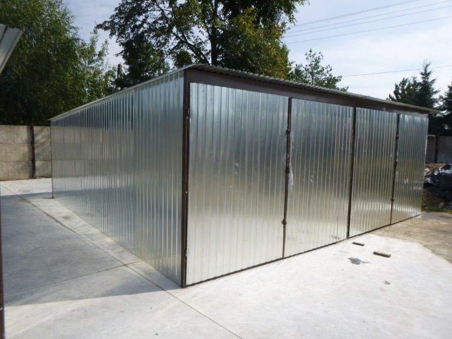Garaż blaszany 3x5 m Ocynkowany Garaż Blaszak Wzmocniony Garaże blaszane 3x5 3x6 4x5 4x6 6x5 6x6 PRODUCENT