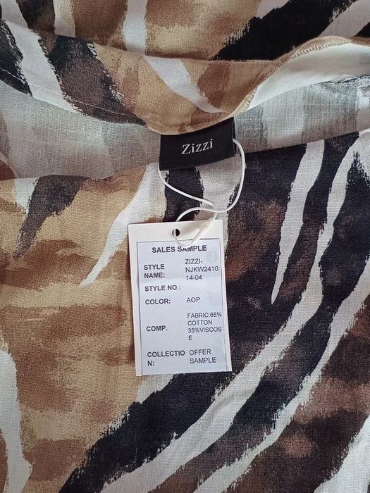 Spódnica midi zebra ZIZZI 46 48 bawełna wiskoza silk touch unikat