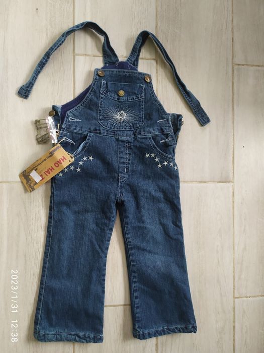 Джинсовий новий  комбінезон 92-98 теплий