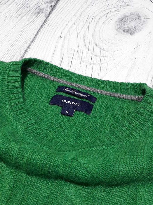 Шерстяний светр GANT кофта cable knit розмір L-XL