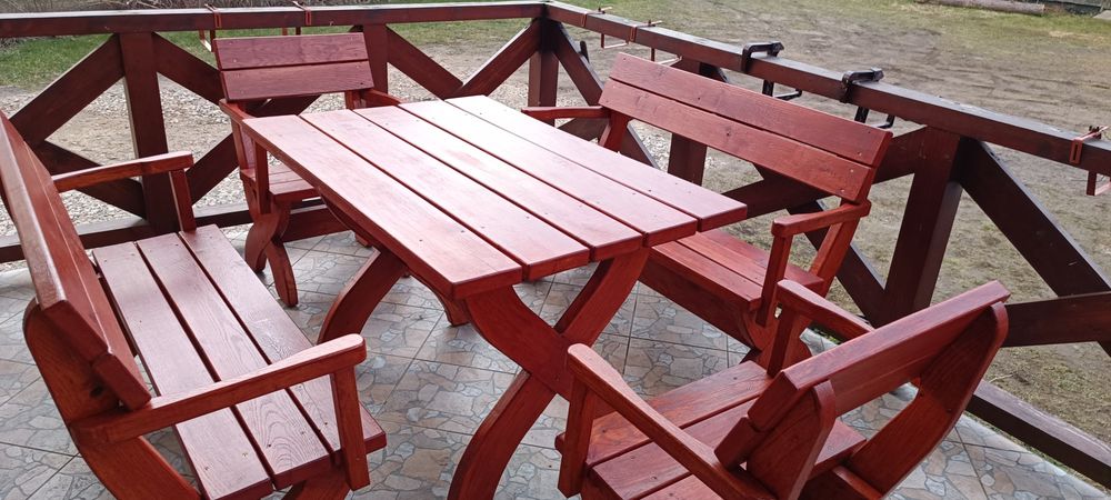 Meble ogrodowe dębowe solidne