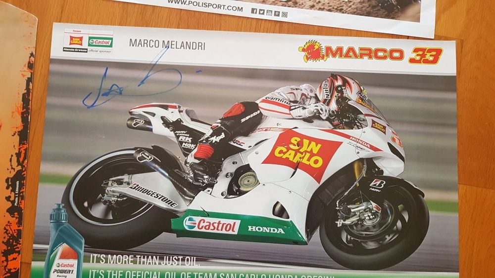 Posters autografados de pilotos Enduro, Moto GP, de Rallies
