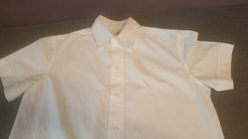Koszula Versace Jeans Couture, M/L, biała, krótki rękaw, stan bdb-