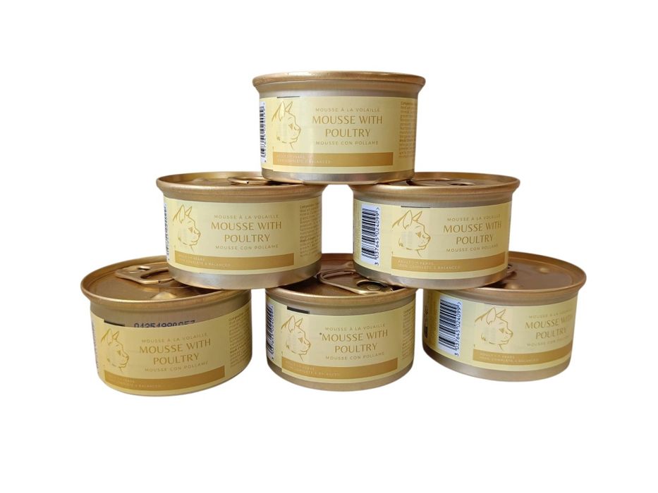 100szt×85gram.Mus dla kota.Mix.