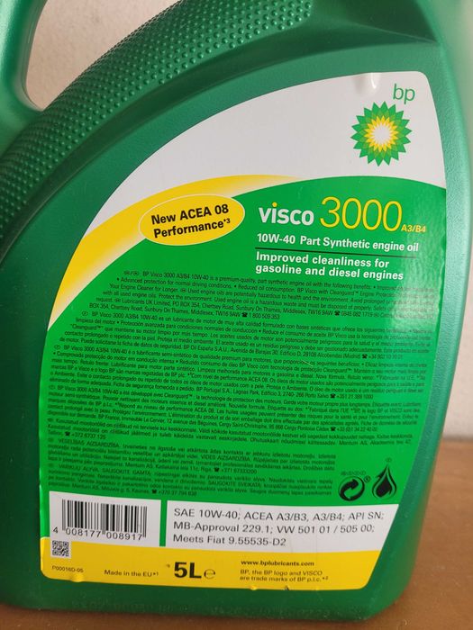 Olio de motor.Para dizel e gasolina.