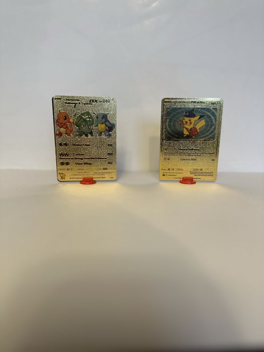 Karty pokémon złote unikatowe 2 sztuki