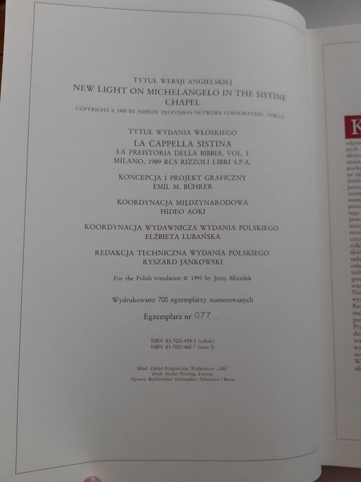 Kaplica Sykstyńska - Frederick Hartt – album, 3 tomy