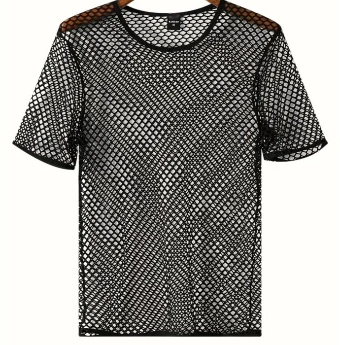 T-shirt homem preta transparente