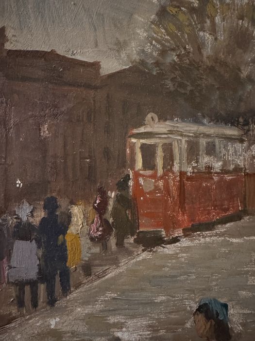 Tadeusz Roman „Ulica Armii Czerwonej w Łodzi” – obraz olejny