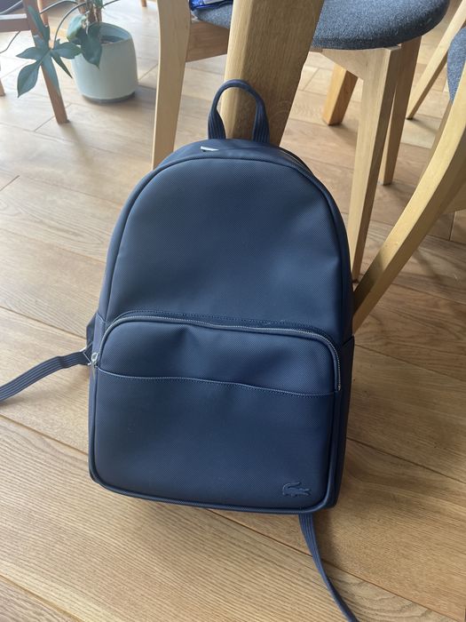Plecak Lacoste granatowy - unisex, idealny - użyty kilka razy