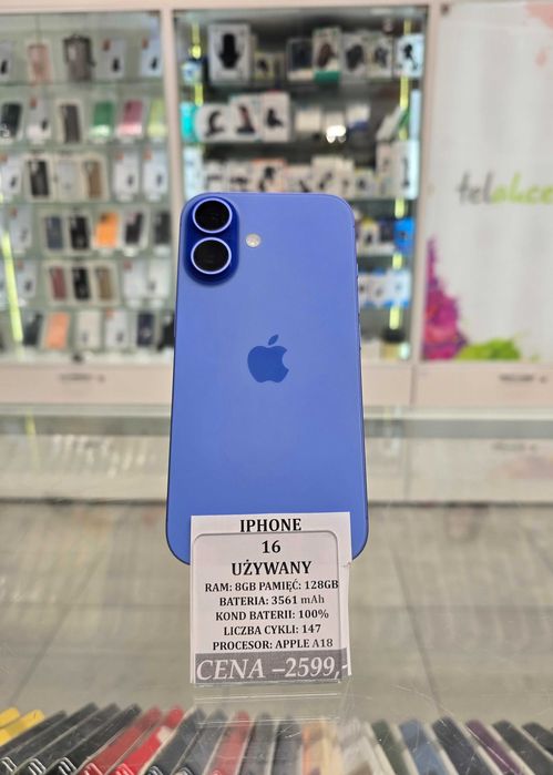 Iphone 16 128GB Bat 100% Gwarancja Telakces Felicity *Raty 0%