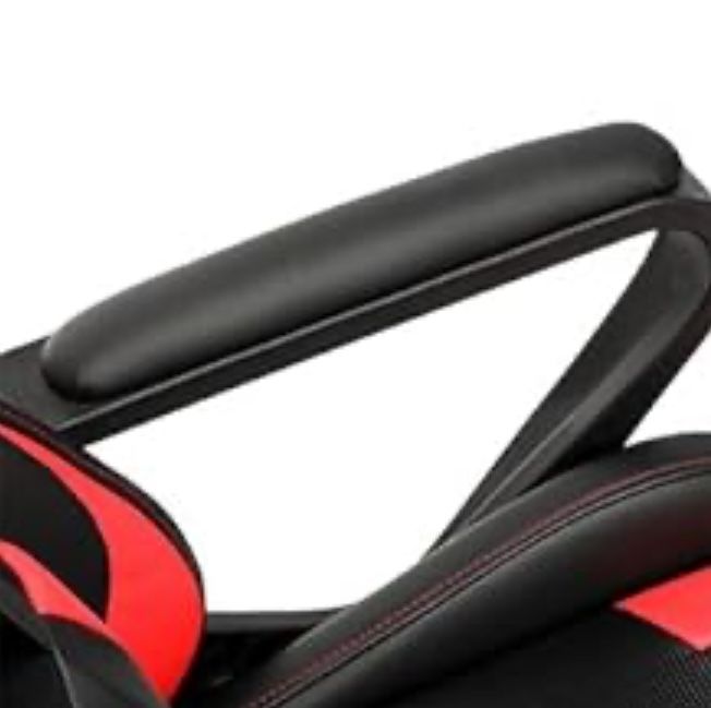 Krzesło biurowe gamingowe regulowane czarne czerwone