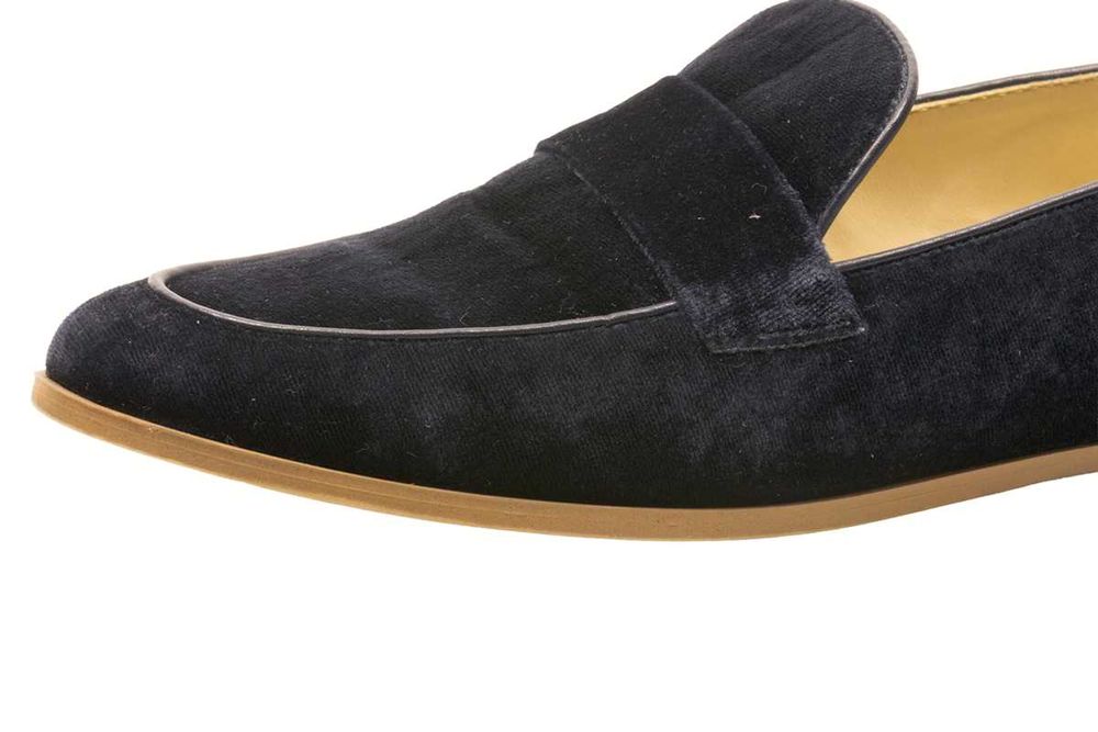 Pantofle płaskie damskie Zara Basic głęboki granatowy rozmiar 38