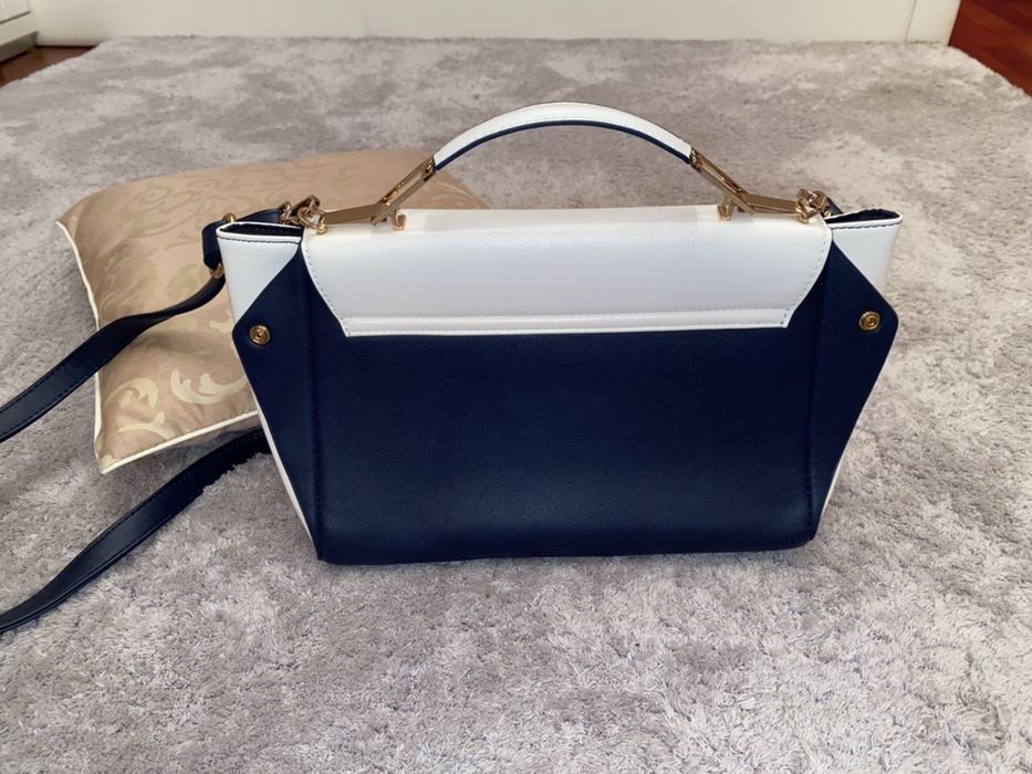 Torebka orsay biało granatowa