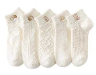 Skarpetki dziewczęce do kostek 5 par 36-39
