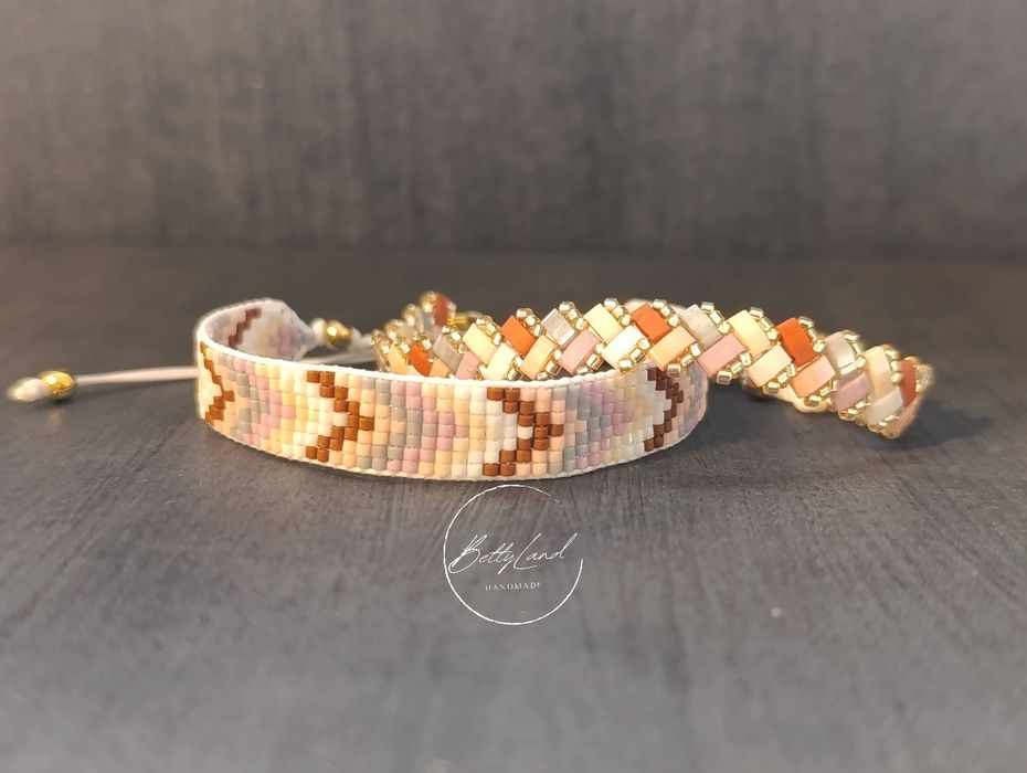Zestaw dwóch bransoletek z koralików miyuki - handmade