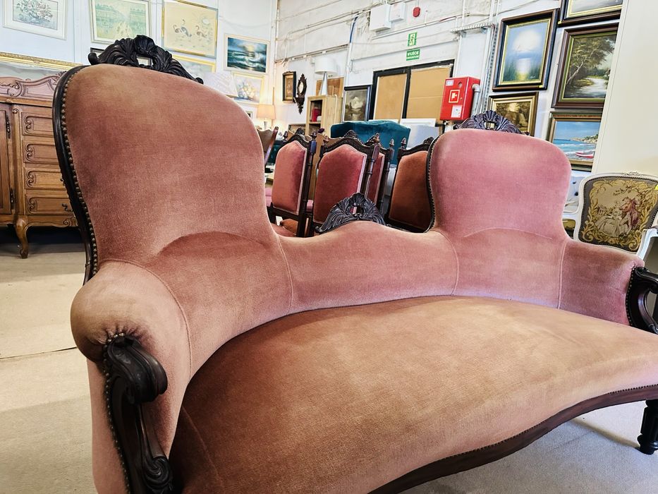 Konwersacyjna sofa w stylu wiktoriańskim :) ŚLICZNY ANTYK :)