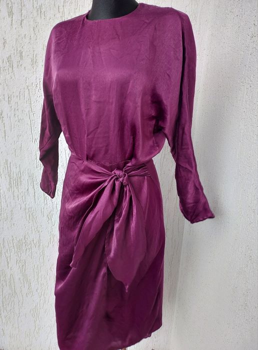 Sukienka satynowa, wesele w roz S/M.