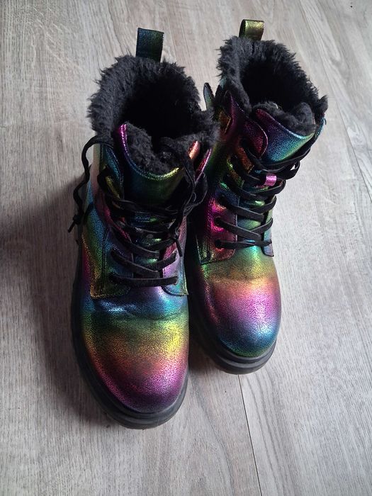 Buty 36 zimowe dziewczęce ocieplane 23cm