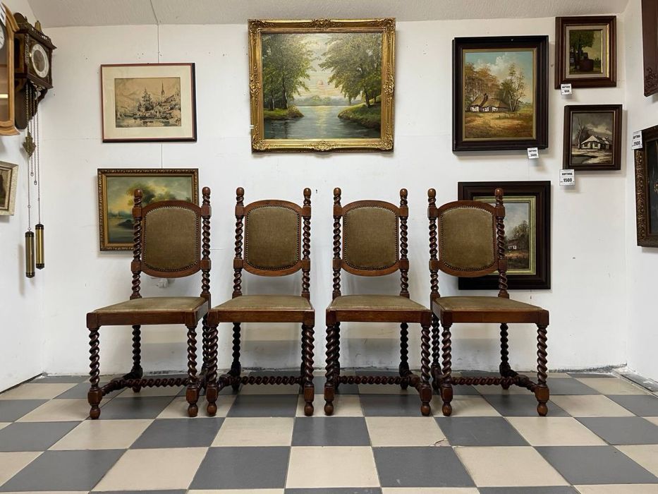 Стіл круглий бароко стільці дерево стол стулья 2825 2826