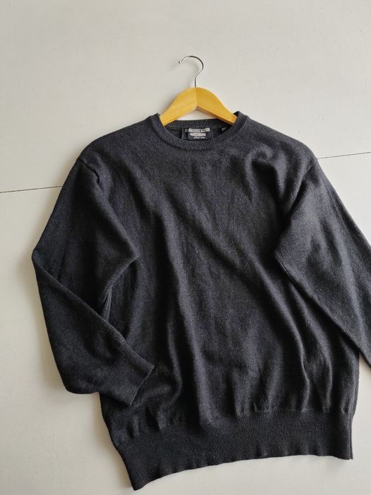 Wełniany sweter 38 Woolmark sweter z wełny basic