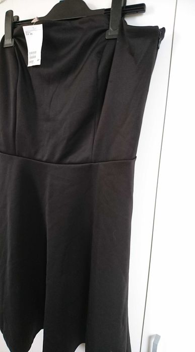 H&M+ 2XL Sukienka Bandeau Tuba Gorsetowa Czarna