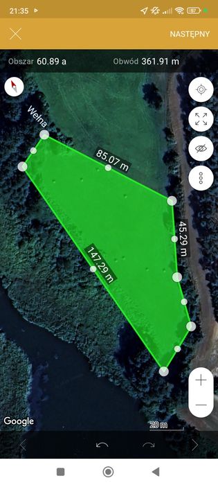 Działka nad jeziorem