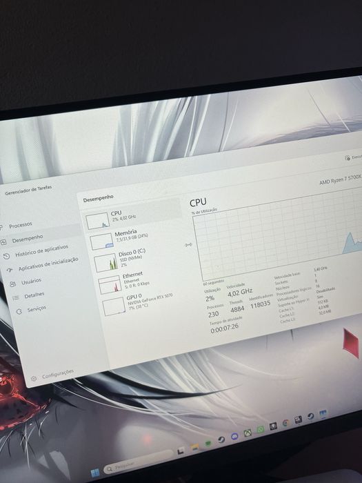 PC Gamer montado com todos os perifericos