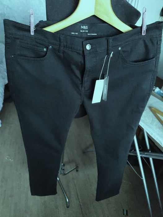 Джинсы Marks&Spencer jeans United Kingdom w40 stretch black.