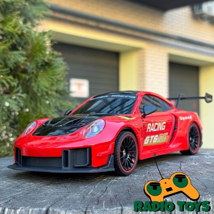 Дрифт машинка с паром на радиоуправлении Porsche 911 GT6 RS Красная