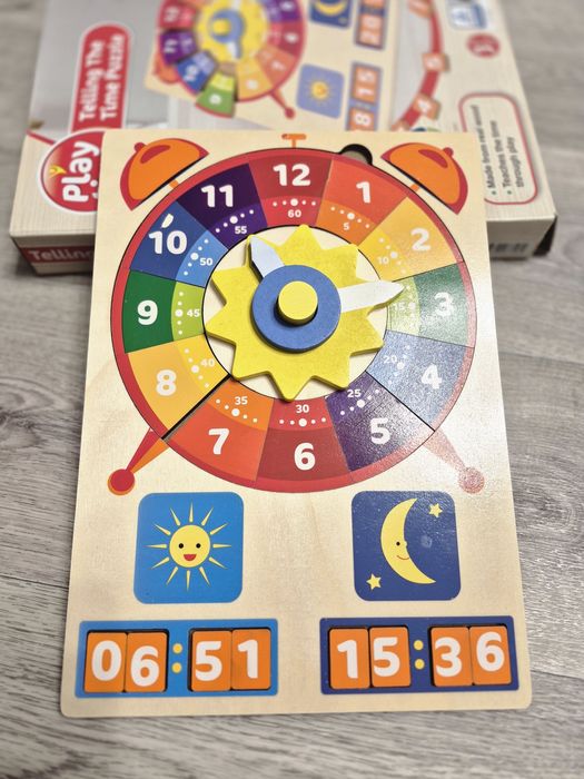 Пазл дерев'яний, годинник , годинник дерев'яний іграшковий