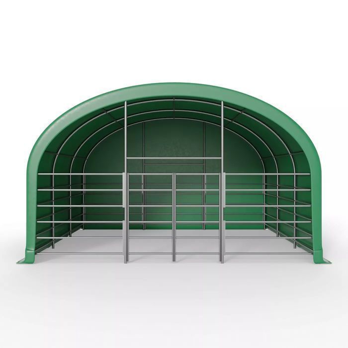 Zagroda dla zwierząt 8x8m Wiata dla bydła Trwałe PVC 750g/m2!