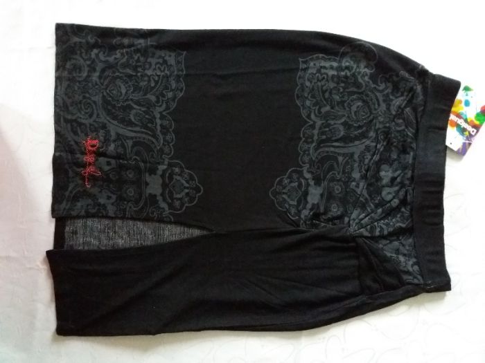 Desigual spódnica czarna/grafitowa Hielo r. M nowa