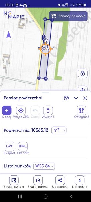 Działka budowlana 1ha/przy drodze Baranów - Widok 3