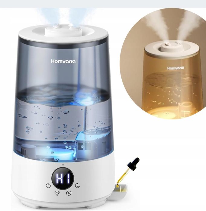 Nawilżacz powietrza Homvana H101, 3.6 L, cichy (23 dB), aromaterapia