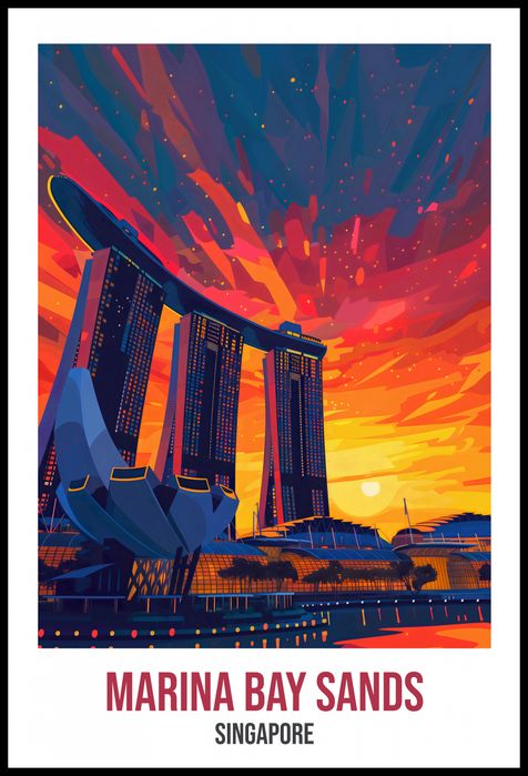 Plakat 67,5x100cm Marina Bay Sands, Singapore