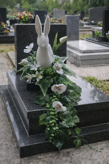 Stroik wiosenny, wielkanocny, na cmentarz, kompozycja kwiatowa