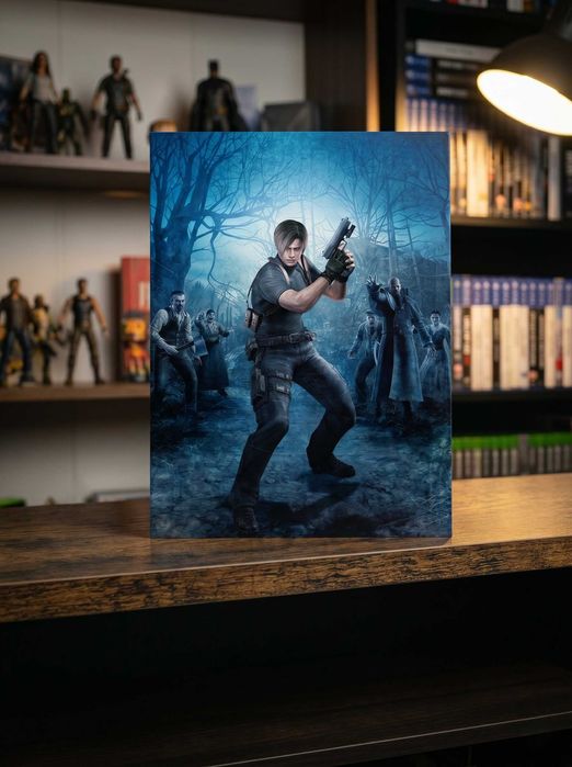 Residen Evil 4 Metalowy poster dla fanów.