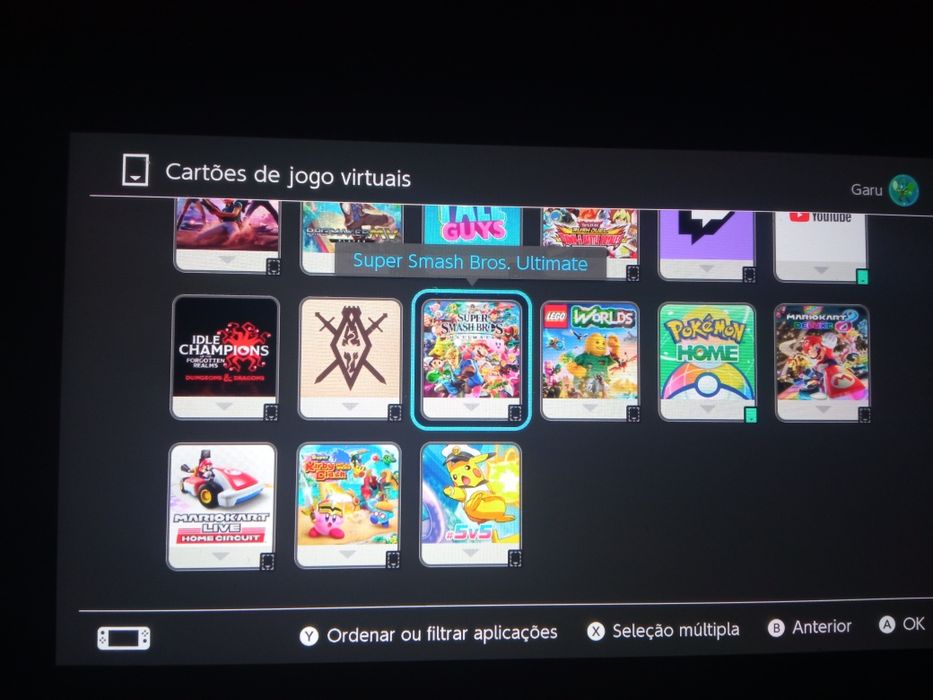 Nintendo Switch 1 c/ conta com jogos