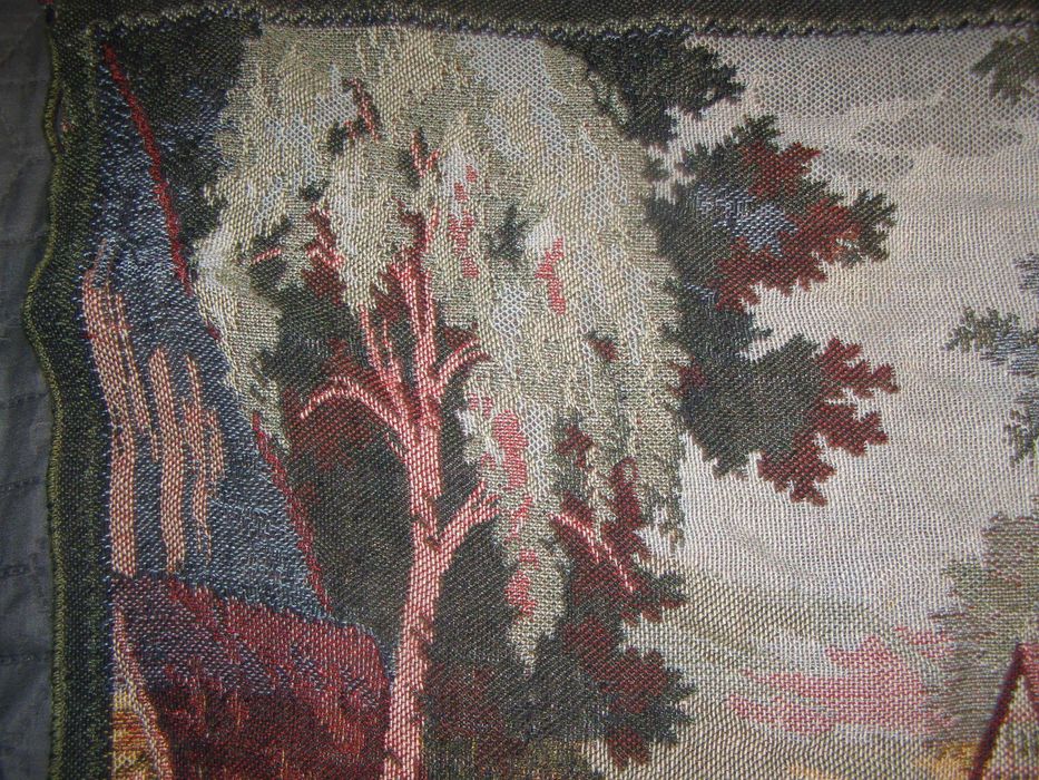 Тканный старинный гобелен Парчёвая вышитая наволочка Цена за ВСЁ