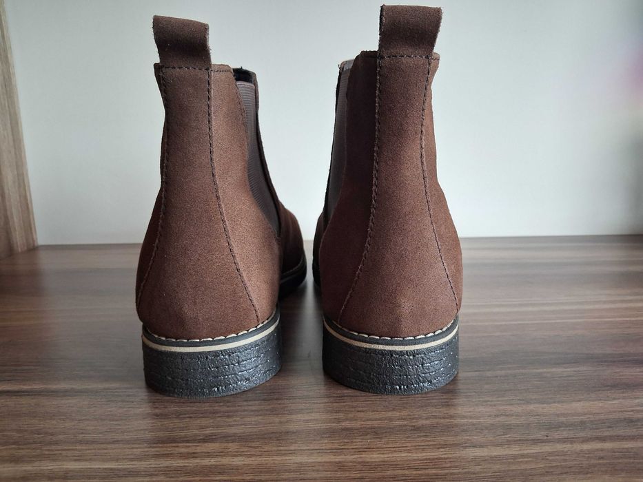 Buty męskie typu chelsea brązowe włoskie marki Parrotto