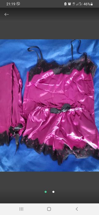 Пеньюар,ночнушки,ерот.білизнаНовий атласи набор