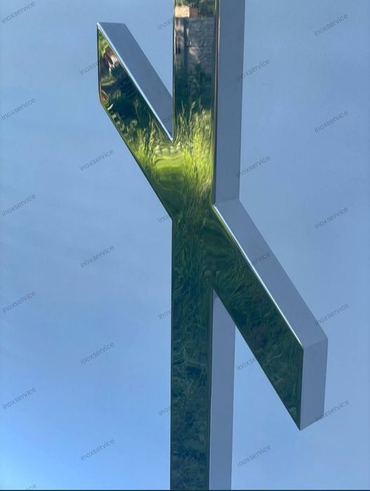 Хрест з нержавіючої сталі на могилу Крест из нержавейки на могилу