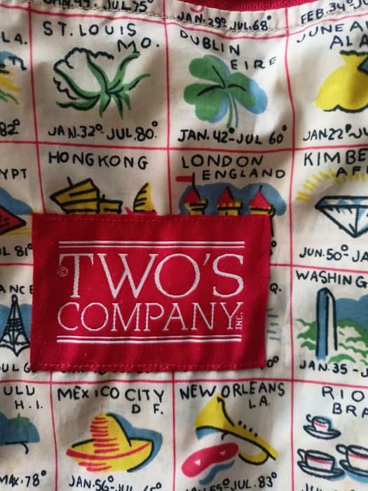 Płaszcz przeciwdeszczowy vintage kremowy w kolorowe ilustracje miast