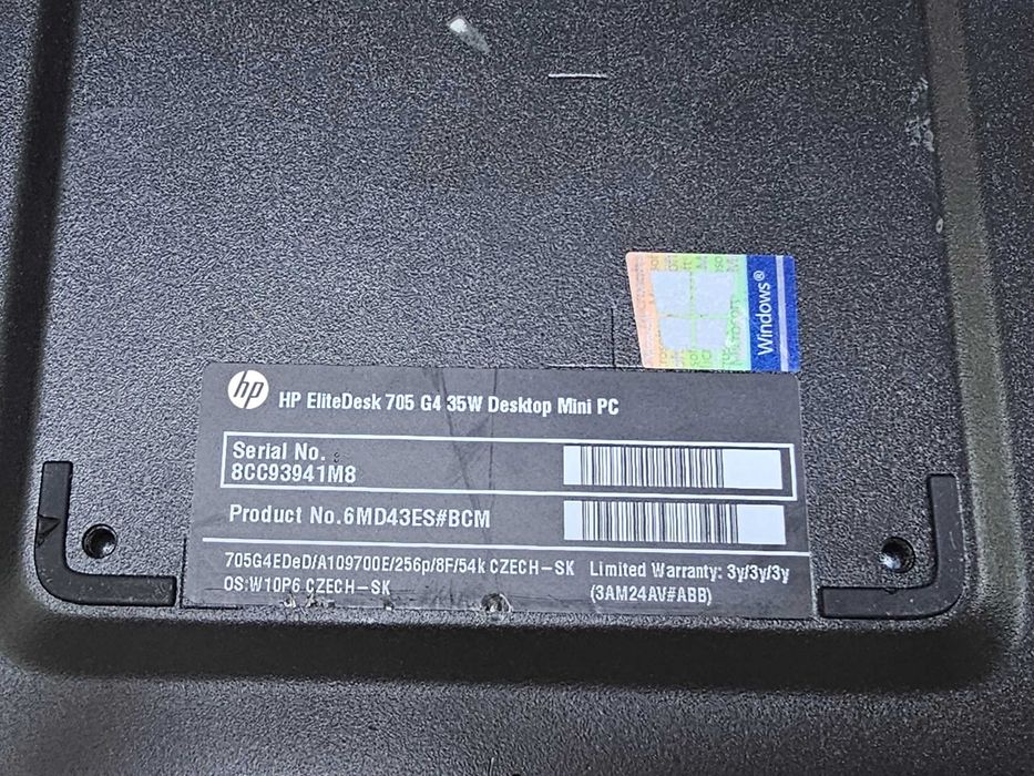 Міні ПК | HP EliteDesk 705 G4 Mini | AMD PRO A10-9700E | 4GB DDR4 | SSD 256GB | Системний блок