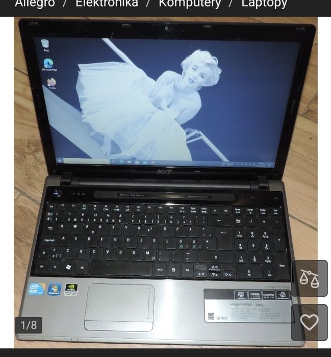 Laptop Acer aspire 5741g w dobrym stanie wszystko działa cena 250 zl