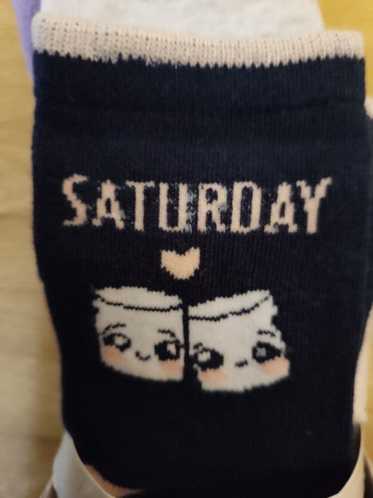 Nowe 7 par skarpetek dni tygodnia rozm. 31-34